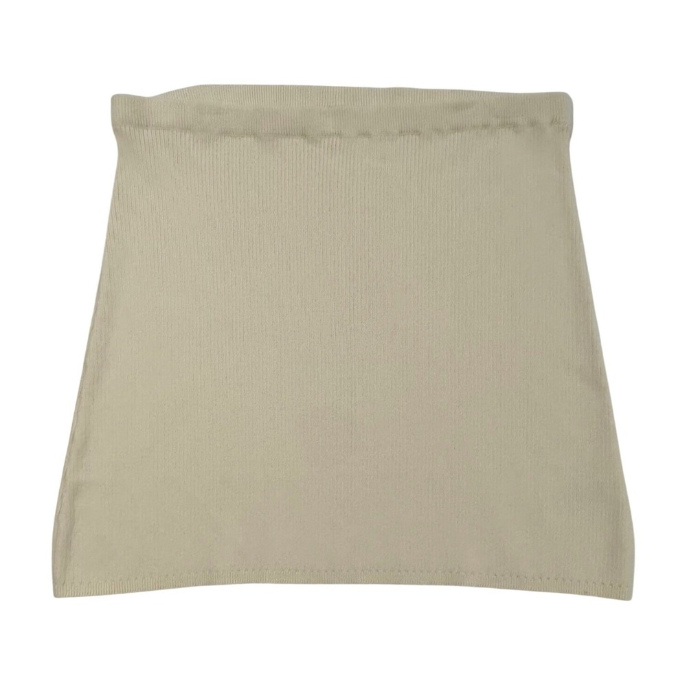 Free People Laurel Moonglow Ivory Ribbed Knit Skirt Womens Large W502 - Picture 2 of 9